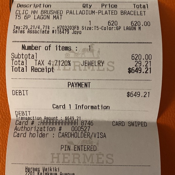 Hermes Clic Bracelet T56P Lagon Matte - Picture 3 of 4